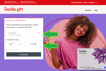 vanilla gift card check balance